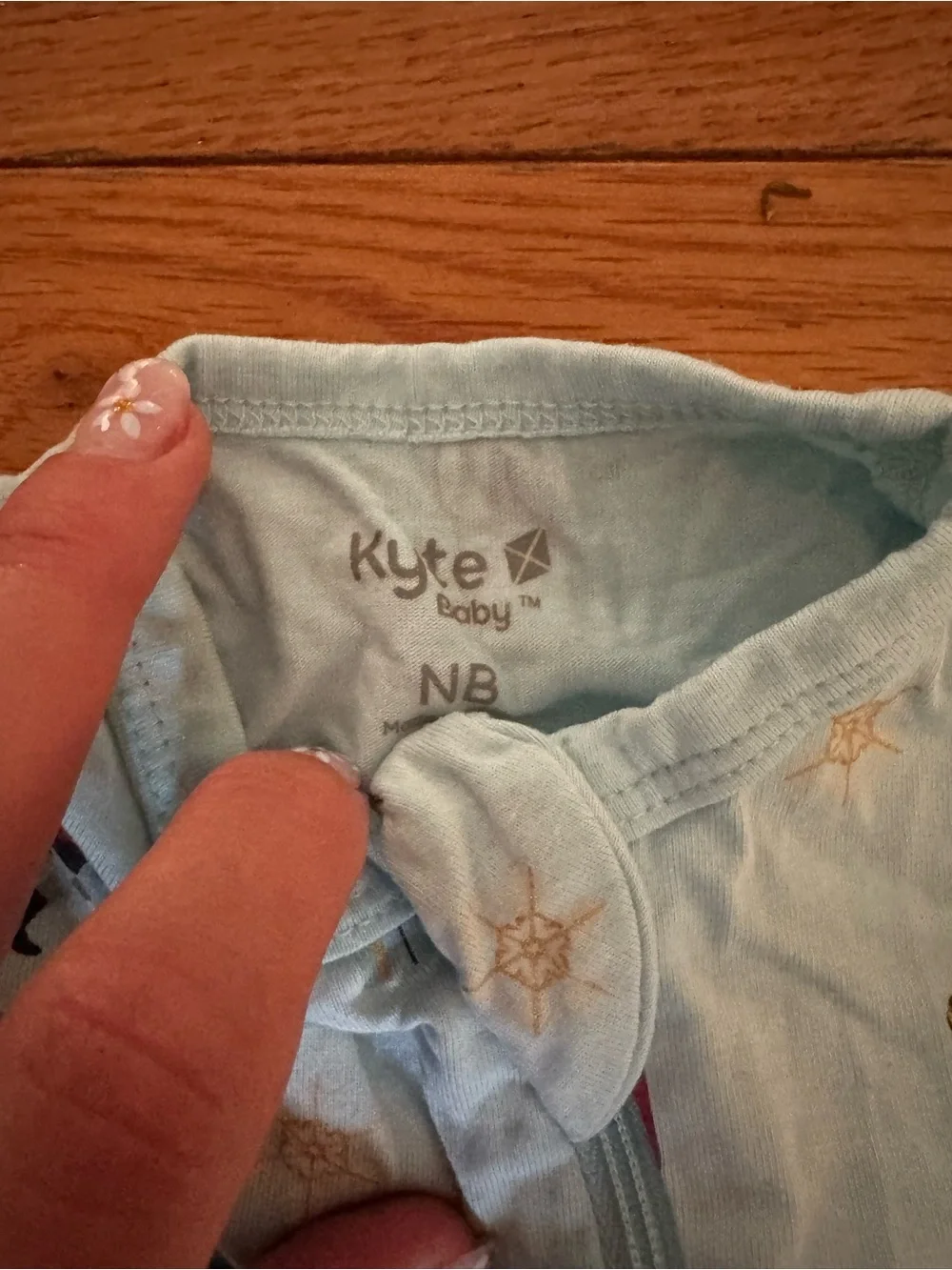 Kyte BABY Light Blue Nutcracker Print Footed Zipper Pajamas